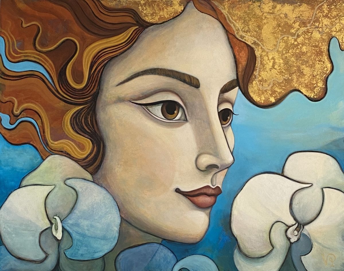 Peinture lumière intérieure contemporaine Écouter de Natalija Vincic