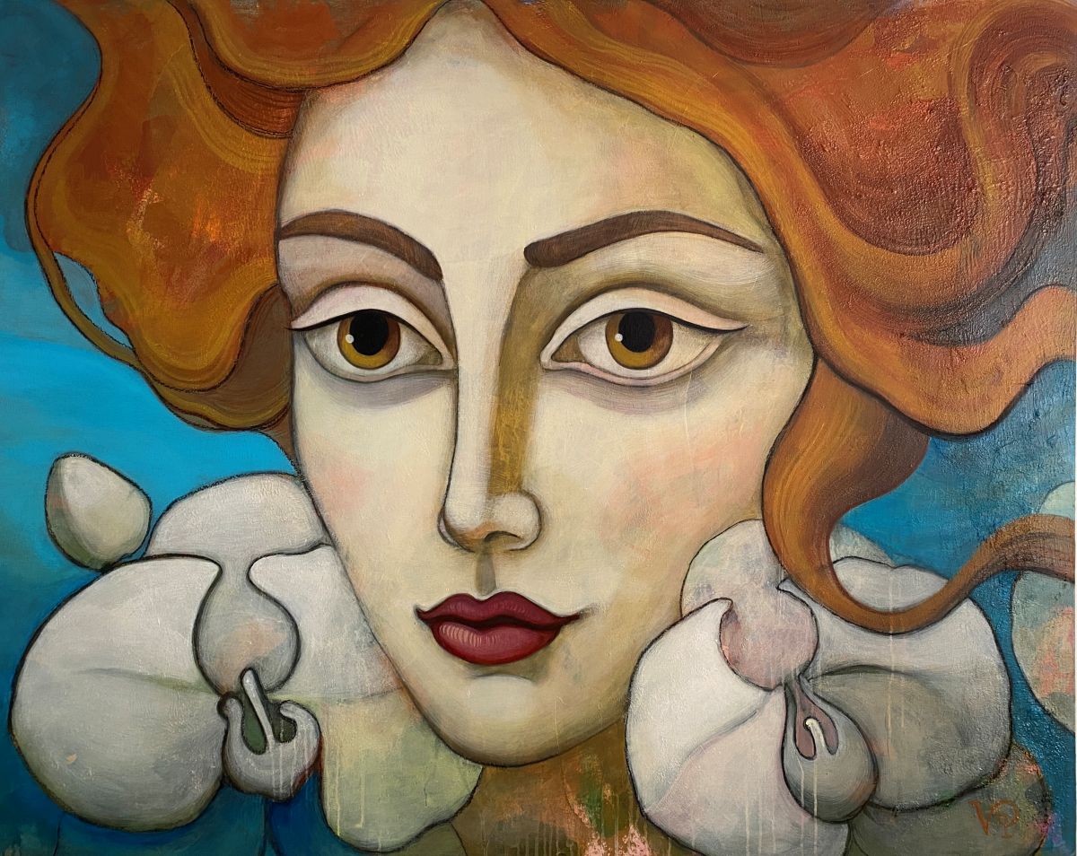 Peinture contemporaine de présence Être de Natalija Vincic