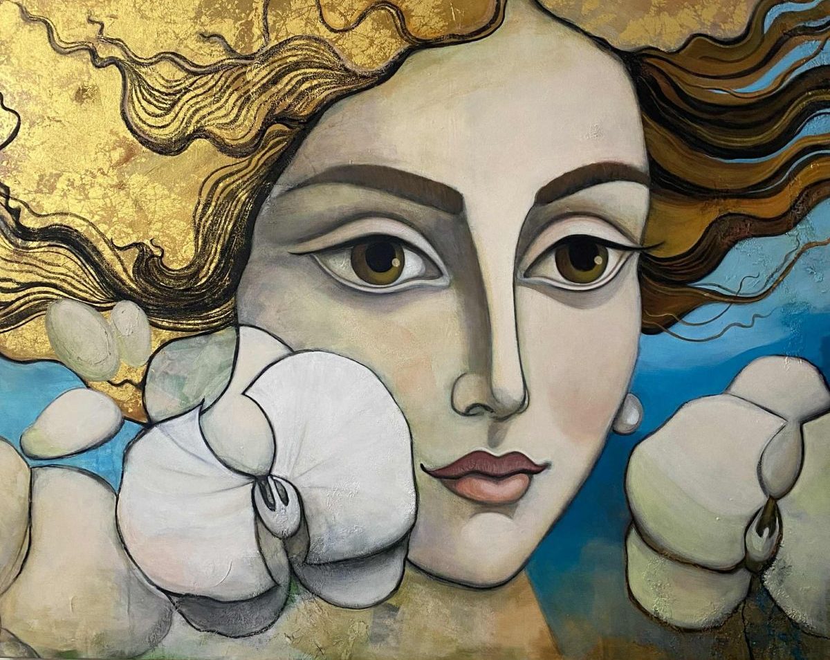 Peinture lumière intérieure contemporaine Alignée de Natalija Vincic